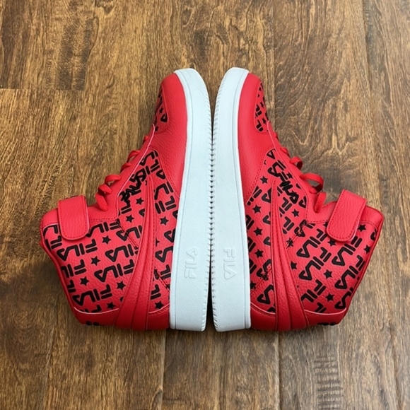 NEW FILA Men's Red High Tops Sneakers Size 10.5 - Picture 10 of 17
